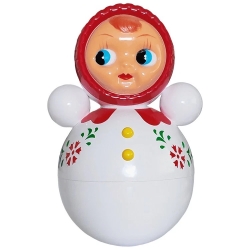 Musik-Wackelpuppe Mädchen mit Glöckchen, 25 cm, weiss