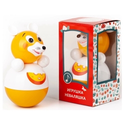 Musik-Wackelpuppe Maus mit Glöckchen, 22 cm, gelb