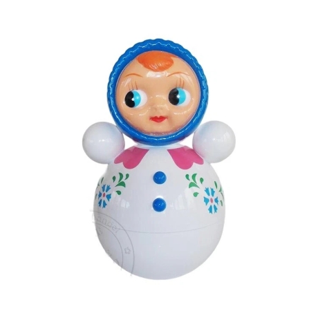 Musik-Wackelpuppe Mädchen mit Glöckchen, 25 cm, weiss