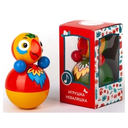 Musik-Wackelpuppe Papagei mit Glöckchen, 15 cm, bunt