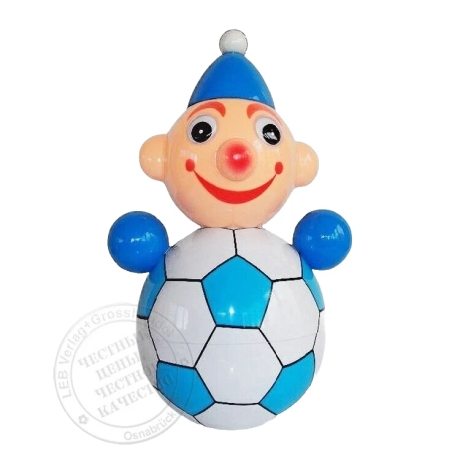 Musik-Wackelpuppe Clown Glöckchen, 30 (!) cm, blau