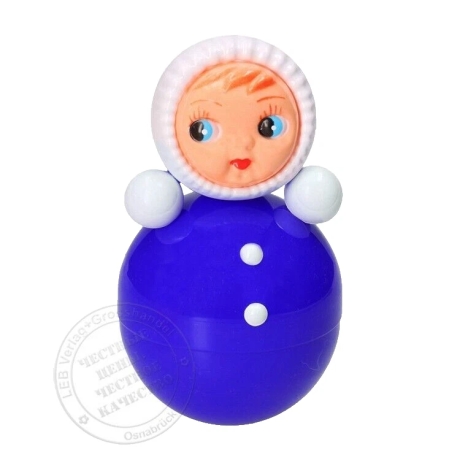 Musik-Wackelpuppe Mädchen mit Glöckchen, 15 cm, blau