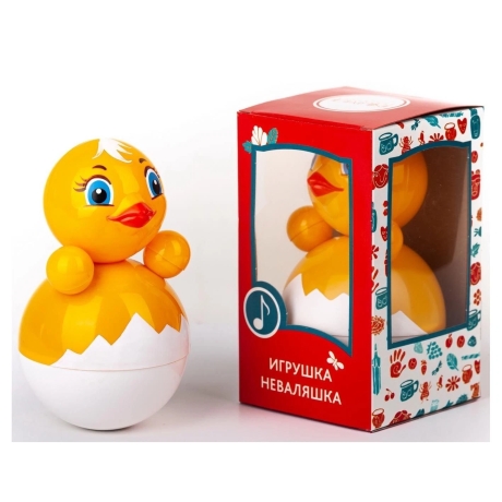 Musik-Wackelpuppe Küken mit Glöckchen, 15 cm, bunt