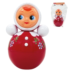 Musik-Wackelpuppe Mädchen mit Glöckchen, 25 cm, rot