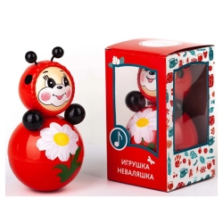 Musik-Wackelpuppe Marienkäfer, Glöckchen, 15 cm, bunt