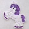 Aufnäher/Applikation - kleines Einhorn - weiss-lila
