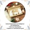 Schlichte Krippenszene | kleine Krippe mit Holzbox | Weihnachten