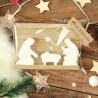 Schlichte Krippenszene | kleine Krippe mit Holzbox | Weihnachten