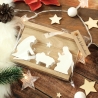 Schlichte Krippenszene | kleine Krippe mit Holzbox | Weihnachten