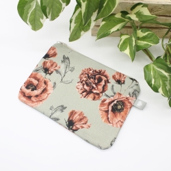 Etui Täschchen Organizer Blumen Grün Beige kleine Tasche Etui Täschchen Organizer Blumen Grün Beige kleine Tasche