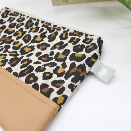 Etui Täschchen Organizer Leoprint Schwarz Braun Geschenkidee