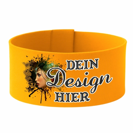 Klett-Armbinde 5 cm Höhe personalisiert mit deinem Wunschmotiv