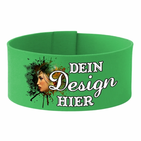 Klett-Armbinde 5 cm Höhe personalisiert mit deinem Wunschmotiv