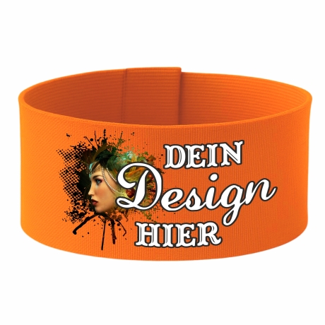 Klett-Armbinde 5 cm Höhe personalisiert mit deinem Wunschmotiv