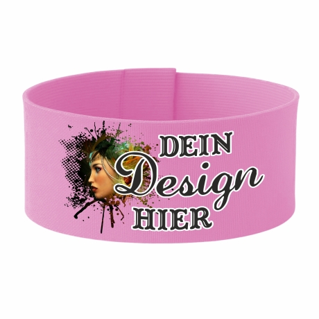 Klett-Armbinde 5 cm Höhe personalisiert mit deinem Wunschmotiv