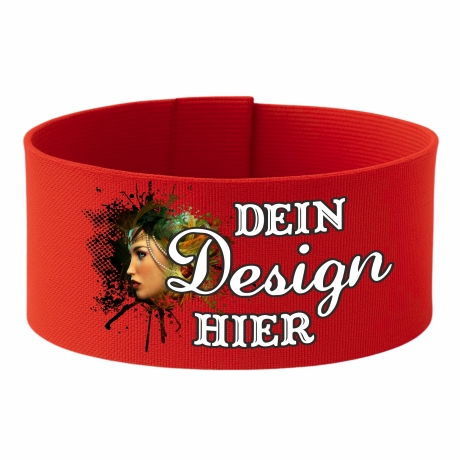 Klett-Armbinde 5 cm Höhe personalisiert mit deinem Wunschmotiv