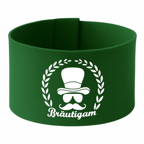 Klett-Armbinde 10 cm Höhe bedruckt mit BRÄUTIGAM (Kranz)