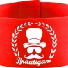 Klett-Armbinde 10 cm Höhe bedruckt mit BRÄUTIGAM (Kranz)