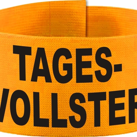 Klett-Armbinde 10 cm Höhe bedruckt mit TAGESVOLLSTER