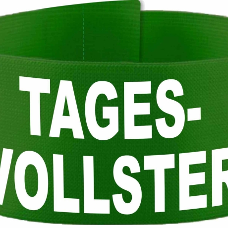 Klett-Armbinde 10 cm Höhe bedruckt mit TAGESVOLLSTER