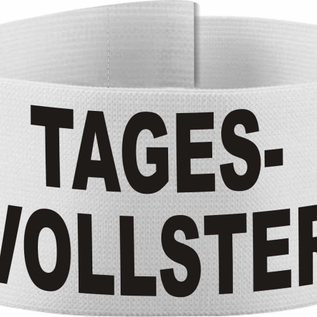 Klett-Armbinde 10 cm Höhe bedruckt mit TAGESVOLLSTER