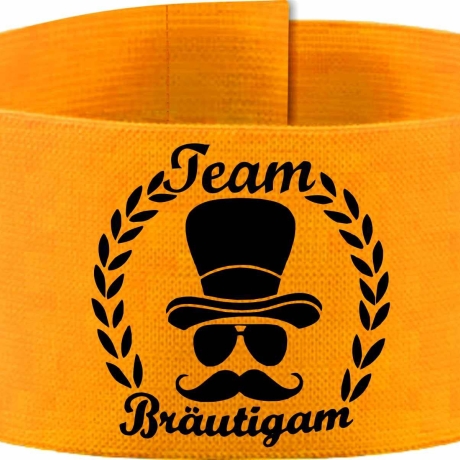 Klett-Armbinde 10 cm Höhe bedruckt mit TEAM BRÄUTIGAM