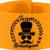 Klett-Armbinde 10 cm Höhe bedruckt mit TEAM BRÄUTIGAM