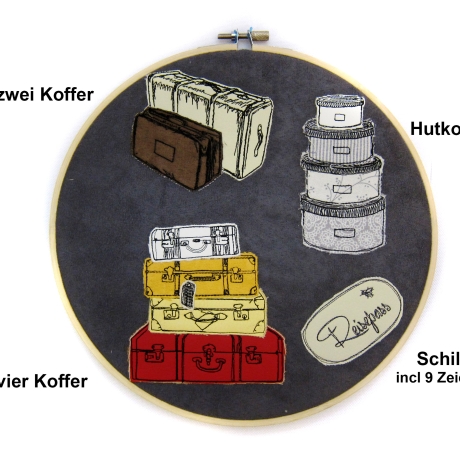 Koffer - Kein digitales Produkt auf meinem Produkten gestickt
