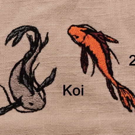 Fische - Kein digitales Produkt auf meinem Produkt gestickt