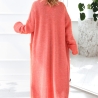Oversize Strickmantel lang Strickjacke Cardigan Koralle S M L XL