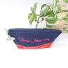 Universal-/Kosmetiktasche bestickt Good Vibes only Handmade