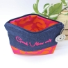 Universal-/Kosmetiktasche bestickt Good Vibes only Handmade