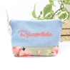 Universal-/Kosmetiktasche bestickt Reiseapotheke Blumen Handmade