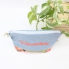 Universal-/Kosmetiktasche bestickt Reiseapotheke Blumen Handmade