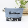 Universal-/Kosmetiktasche bestickt Tüddelkram Handmade Unikat
