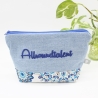 Universal-/Kosmetiktasche bestickt Allroundtalent Jeans