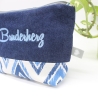 Universal-/Kosmetiktasche bestickt Bruderherz Jeans