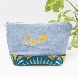 Universal-/Kosmetiktasche bestickt Queen Jeans Universal-/Kosmetiktasche bestickt Queen Jeans