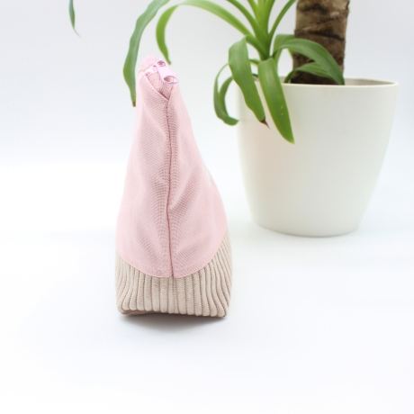 Bestickte Universaltasche Rosa „Lebenslust“ Sommerlich Handmade