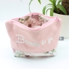 Bestickte Universaltasche Rosa „Beauty to go“ Handmade genäht