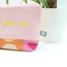 Bestickte Universaltasche Rosa „Good Vibes only“ Handmade genäht