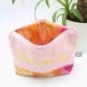 Bestickte Universaltasche Rosa „Good Vibes only“ Handmade genäht