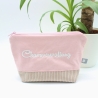Bestickte Universaltasche Rosa „Chaosverwaltung“ Handmade genäht