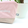 Bestickte Universaltasche Rosa „Chaosverwaltung“ Handmade genäht