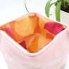 Bestickte Universaltasche Rosa „Chaosverwaltung“ Handmade genäht