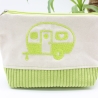 Bestickte Universaltasche Beige „Camper“ Handmade Unikat