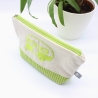 Bestickte Universaltasche Beige „Camper“ Handmade Unikat