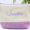 Bestickte Universaltasche Beige „Vacation“ Handmade Unikat