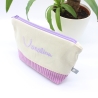 Bestickte Universaltasche Beige „Vacation“ Handmade Unikat