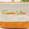 Bestickte Universaltasche Beige „Summer Vibes“ Handmade Unikat